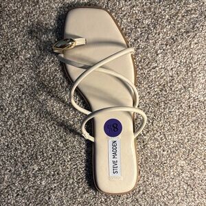 Steve Madden Cream Strappy Women's Sandals